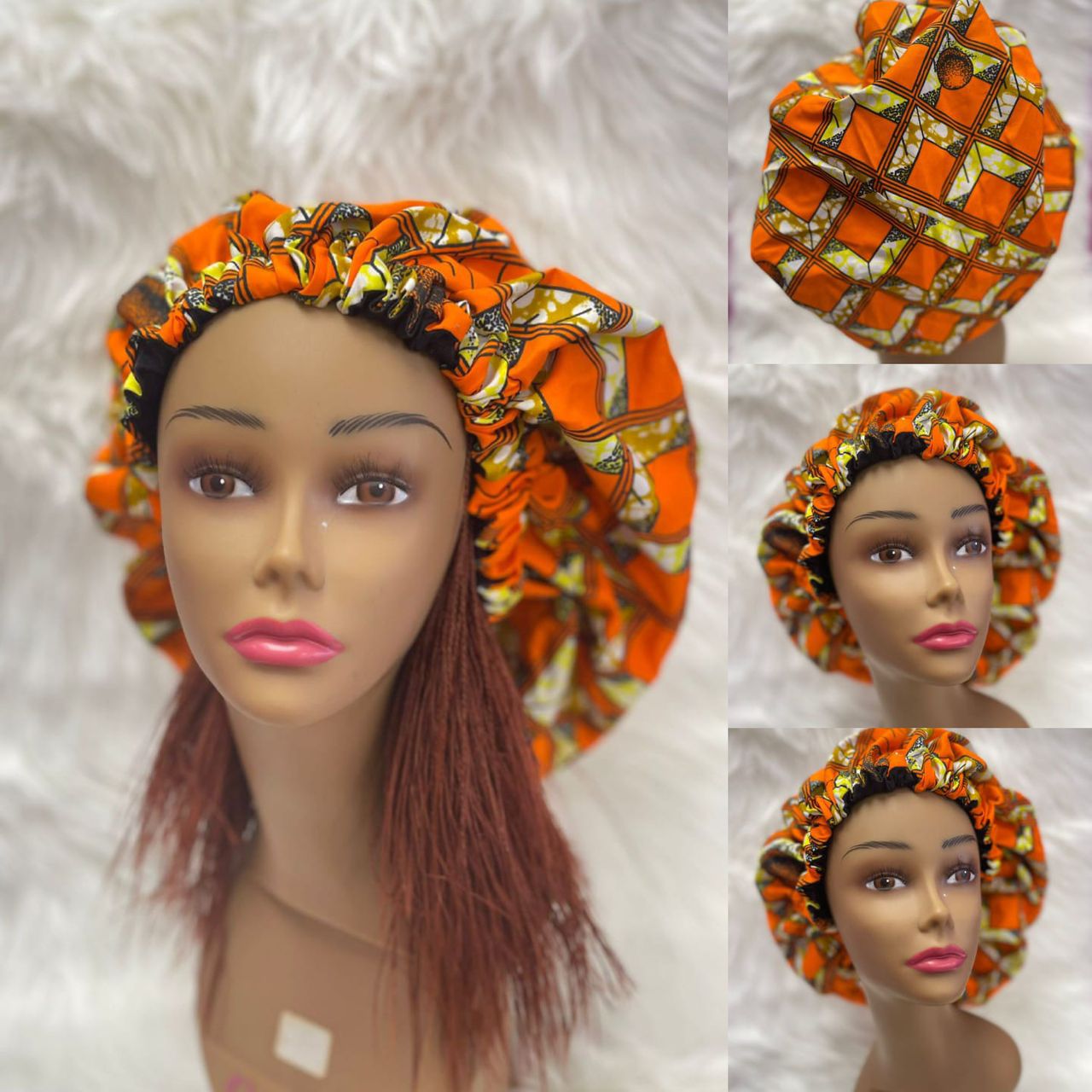 African Print Bonnets